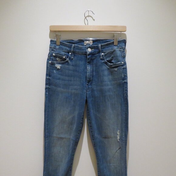 MOTHER High Waisted Looker Jeans in Doodling Damsel - Size US 27 - Picture 3 of 15